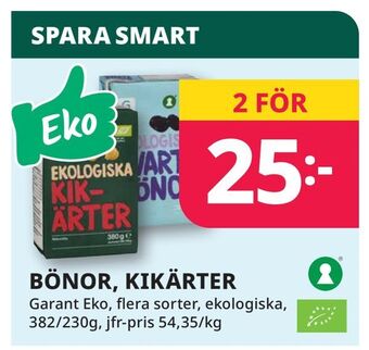 Bönor, kikärter