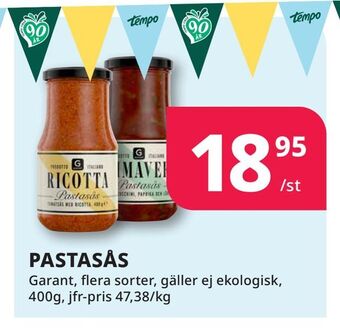 Tempo Pastasås erbjuda