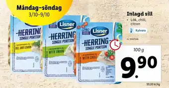 Lidl Inlagd Sill erbjuda