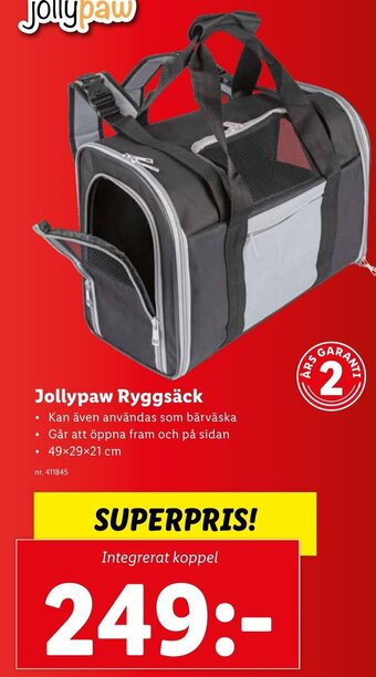 Lidl Jollypaw Ryggsäck erbjuda