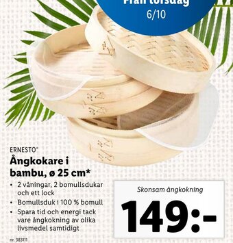 Lidl Ångkokare i Bambu, ø 25 cm erbjuda