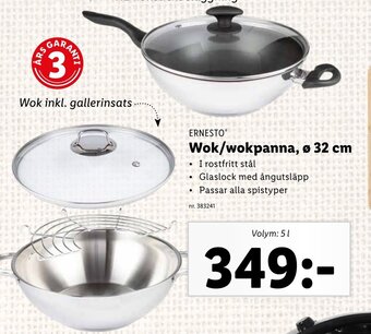 Lidl Wok/Wokpanna , ø 32 cm erbjuda