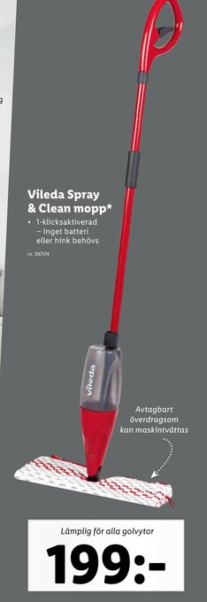 Lidl Vileda Spray & Clean Mopp erbjuda