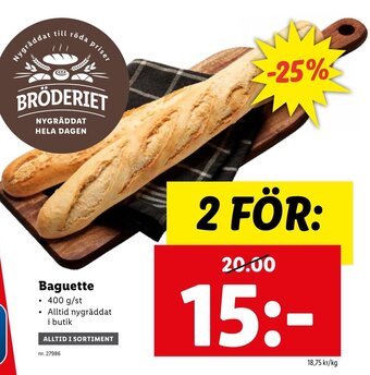 Lidl Baguette erbjuda