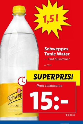 Lidl Schweppes Tonic Water erbjuda