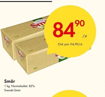 Snabbgross Smör erbjuda