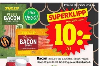 ICA Supermarket Bacon erbjuda