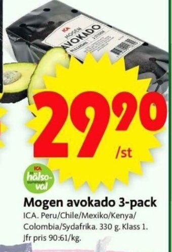 ICA Supermarket Mogen Avokado 3-Pack erbjuda