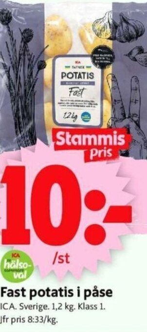 ICA Supermarket Fast Potatis I Påse erbjuda