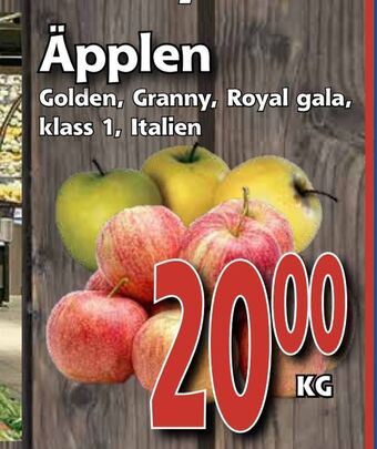 Supergrossen Äpplen erbjuda