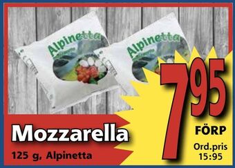 Supergrossen Mozzarella erbjuda