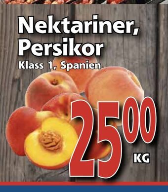 Supergrossen Nektariner, persikor erbjuda