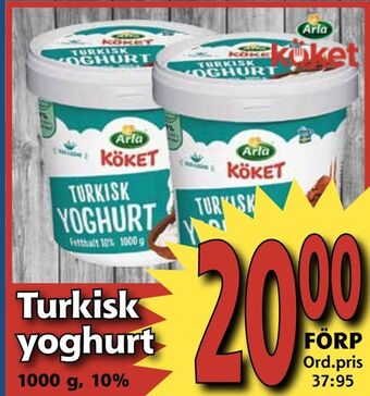 Supergrossen Turkisk yoghurt erbjuda