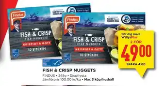 Willys Fish & crisp nuggets erbjuda