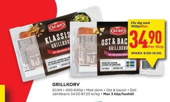 Willys Grillkorv erbjuda