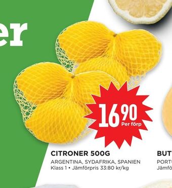Willys Citroner 500g erbjuda
