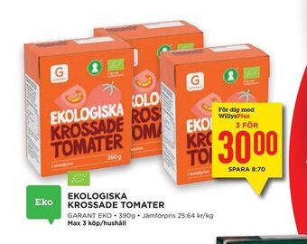 Willys Ekologiska krossade tomater erbjuda