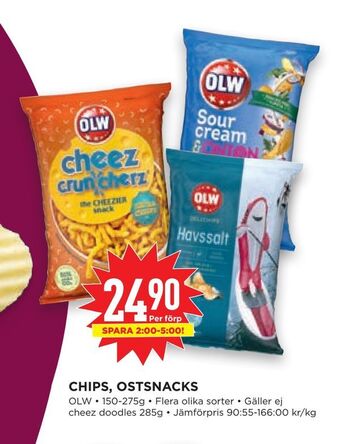 Willys Hemma Chips, ostsnacks erbjuda