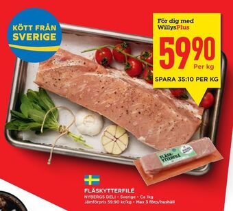 Willys Hemma Fläskytterfilé erbjuda