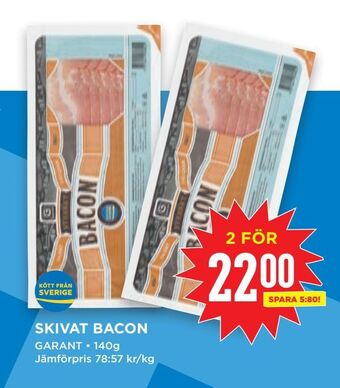 Willys Skivat bacon erbjuda