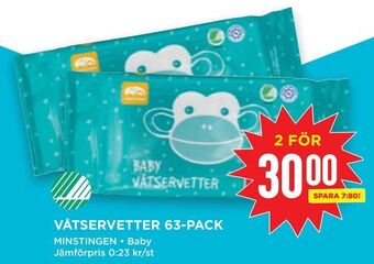 Willys Våtservetter 63-pack erbjuda