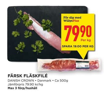 Willys Hemma Färsk fläskfilé erbjuda