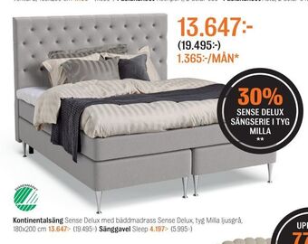 Mio Kontinentalsäng erbjuda