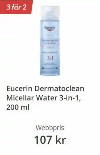 Apoteket Eucerin Dermatoclean Micellar Water 3-in-1 200 ml. erbjuda