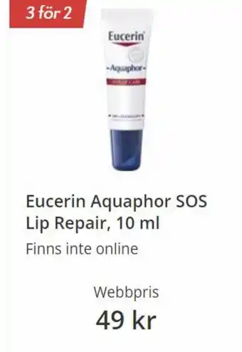 Apoteket Eucerin Aquaphor SOS Lip Repair 10 ml erbjuda
