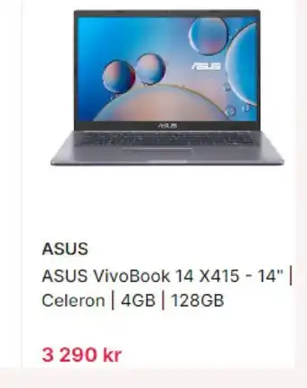 CDON Asus Vivobook 14 x 415-14 "/ Celeron / 4GB / 128 GB erbjuda
