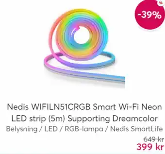 Nedis WIFILN51CRGB Smart Wi-Fi Neon LED strip (5m ) Supporting Dreamcolor