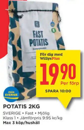 Willys Hemma Potatis Sverige erbjuda