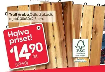 Rusta Trall Aruba Odlad akacia,oljad 30x30x2,3 cm erbjuda
