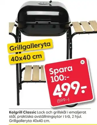 Rusta Kolgrill Classic 40x40 cm erbjuda