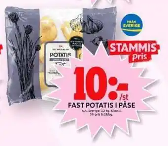 ICA Maxi Fast Potatis I Påse erbjuda