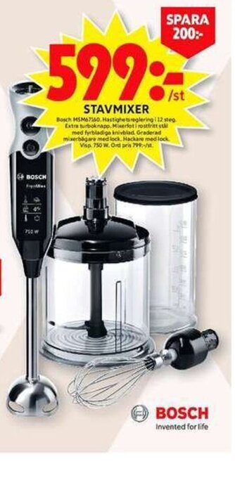 ICA Maxi Bosch Stavmixer erbjuda