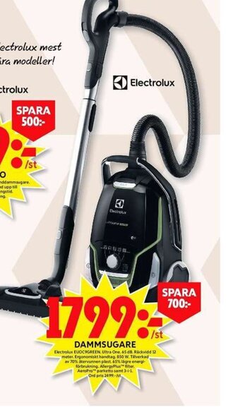 ICA Maxi Dammsugare Electrolux erbjuda