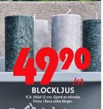 ICA Maxi Blockljus erbjuda