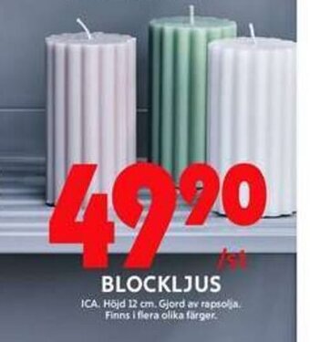 ICA Maxi Blockljus erbjuda