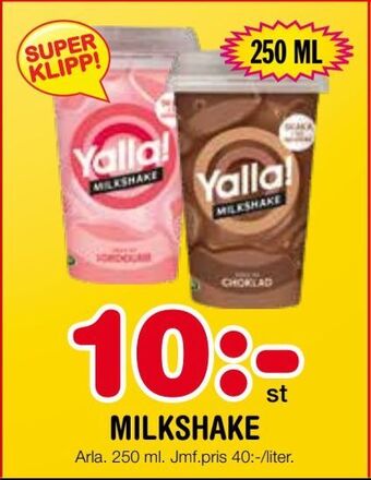 Nya Pulsen Milkshake erbjuda