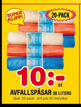 Nya Pulsen Avfallspåsar erbjuda