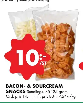 ÖoB Bacon- & sourcream snacks erbjuda