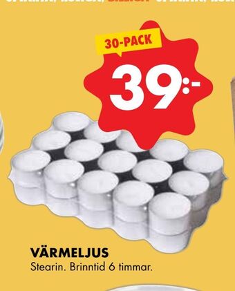 ÖoB Värmeljus erbjuda