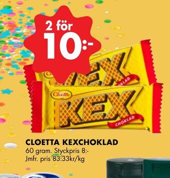 ÖoB Cloetta kexchoklad erbjuda