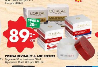 ÖoB L'oréal revitalift & age perfect erbjuda
