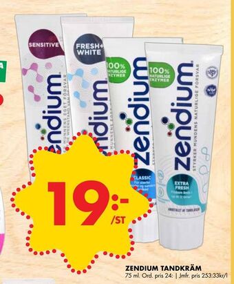 ÖoB Zendium tandkräm erbjuda