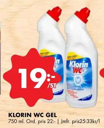ÖoB Klorin wc gel erbjuda