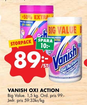 ÖoB Vanish oxi action erbjuda