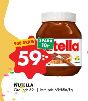 ÖoB Nutella erbjuda