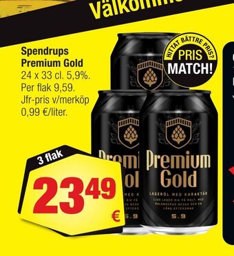 Calle Spendrups premium gold erbjuda